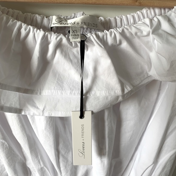 SALE! ⭐️ Lovers and friends white Cotton mini dress ruffled - Picture 5 of 10